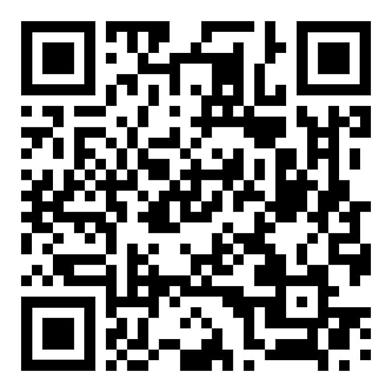 Black and white QR code for scanning.