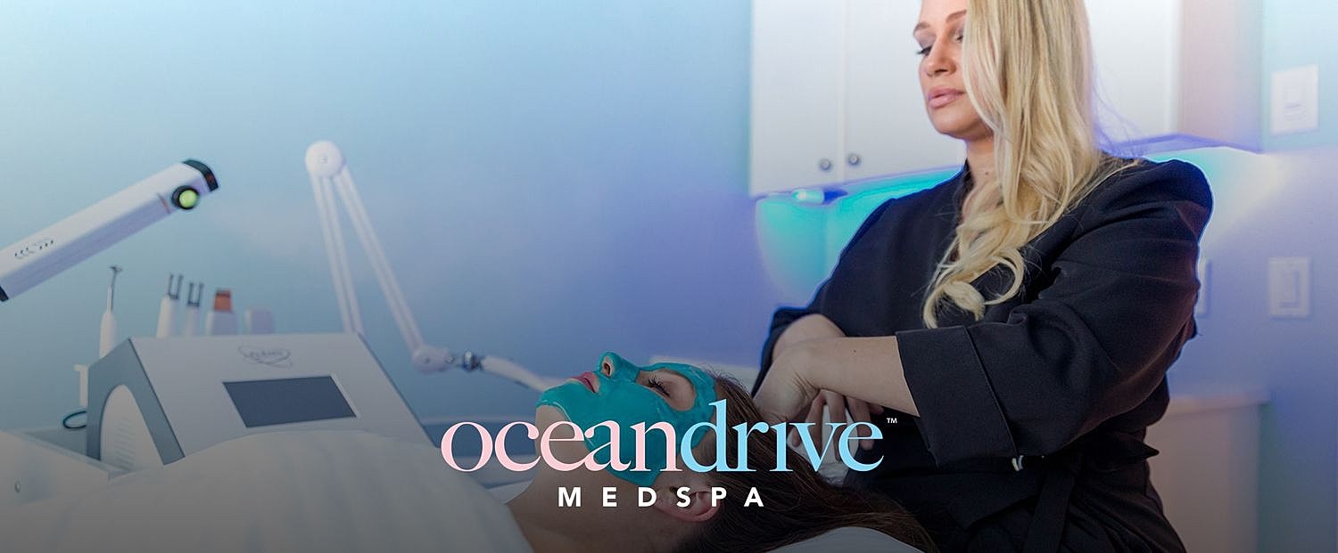 Skincare treatment at a medspa with technician.