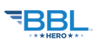 BBL Hero logo with wing design and text