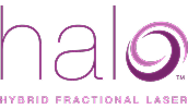 Halo hybrid fractional laser logo design.