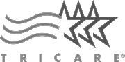 TRICARE logo with stars and waves design.